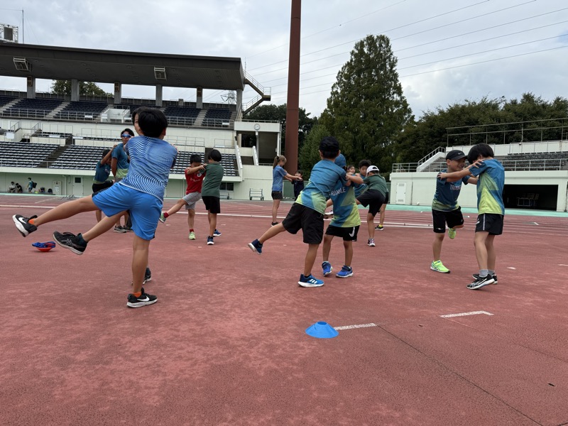 駒場運動公園 仲間と一緒に